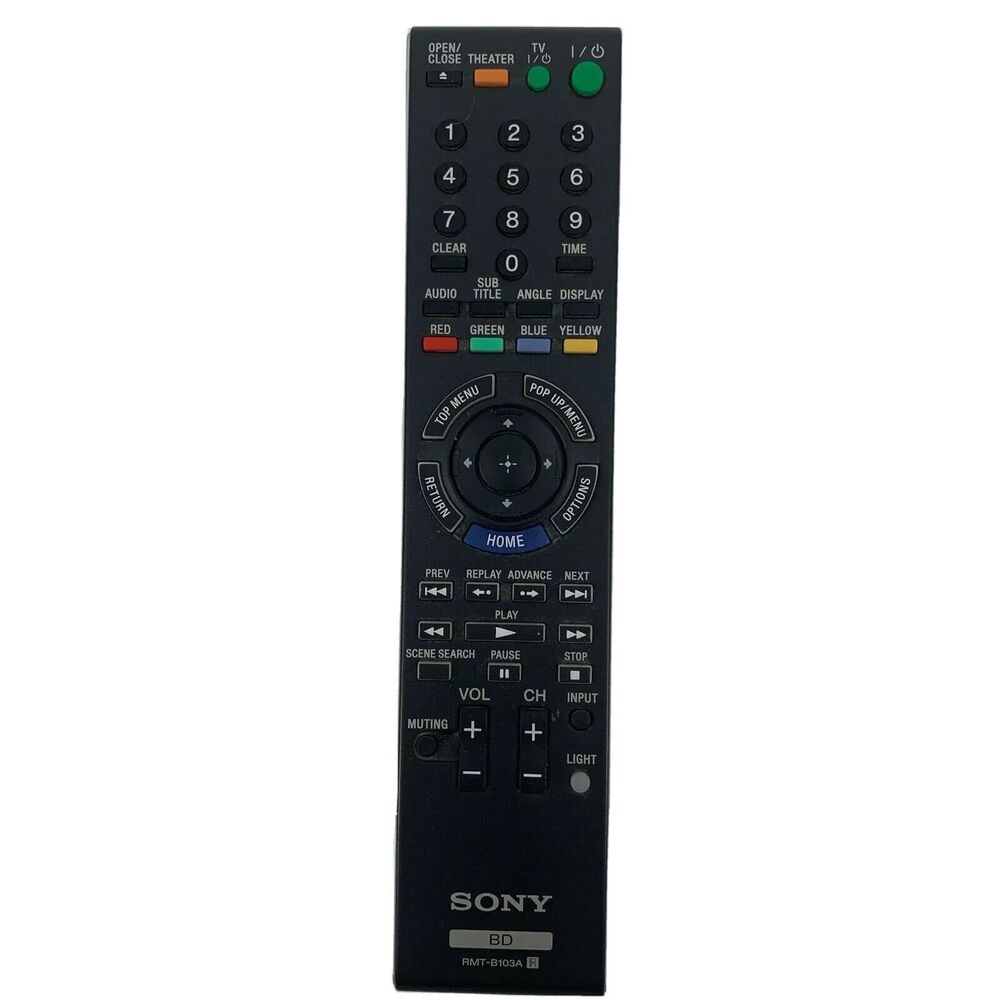 SONY RMT-B103A BLU-RAY DISC REMOTE CONTROL BDPS5000ES, BDPS550, BDPBX1, HTBD2350